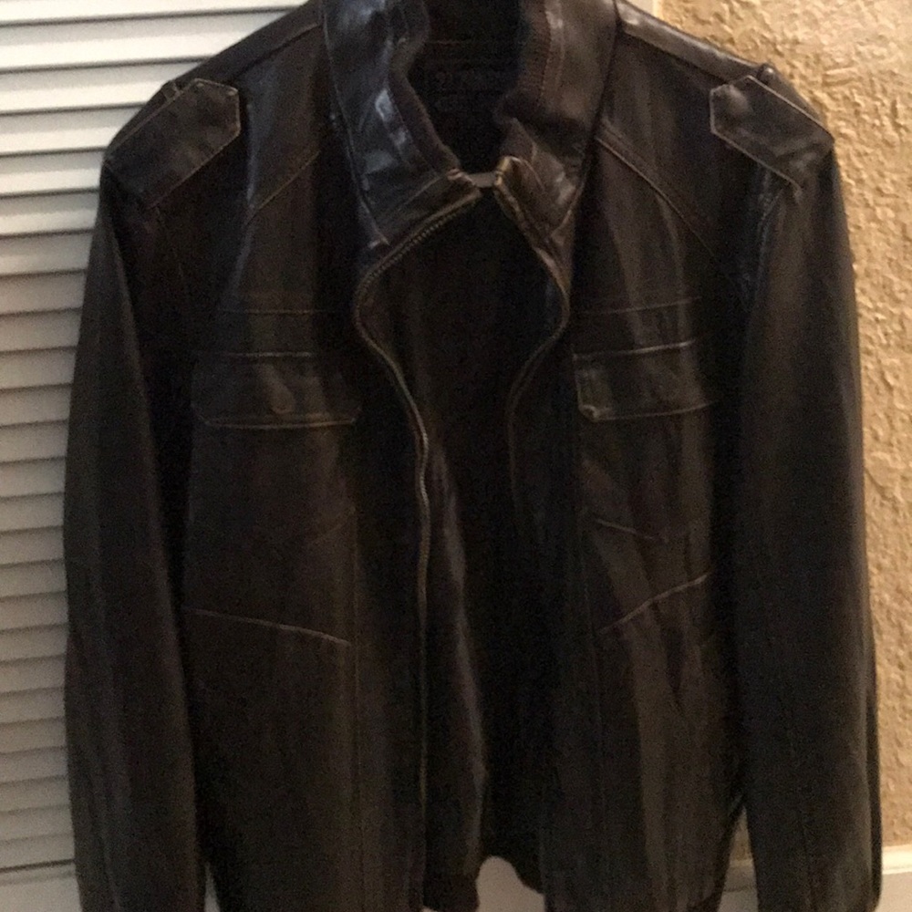 Red/Brown leather jacket